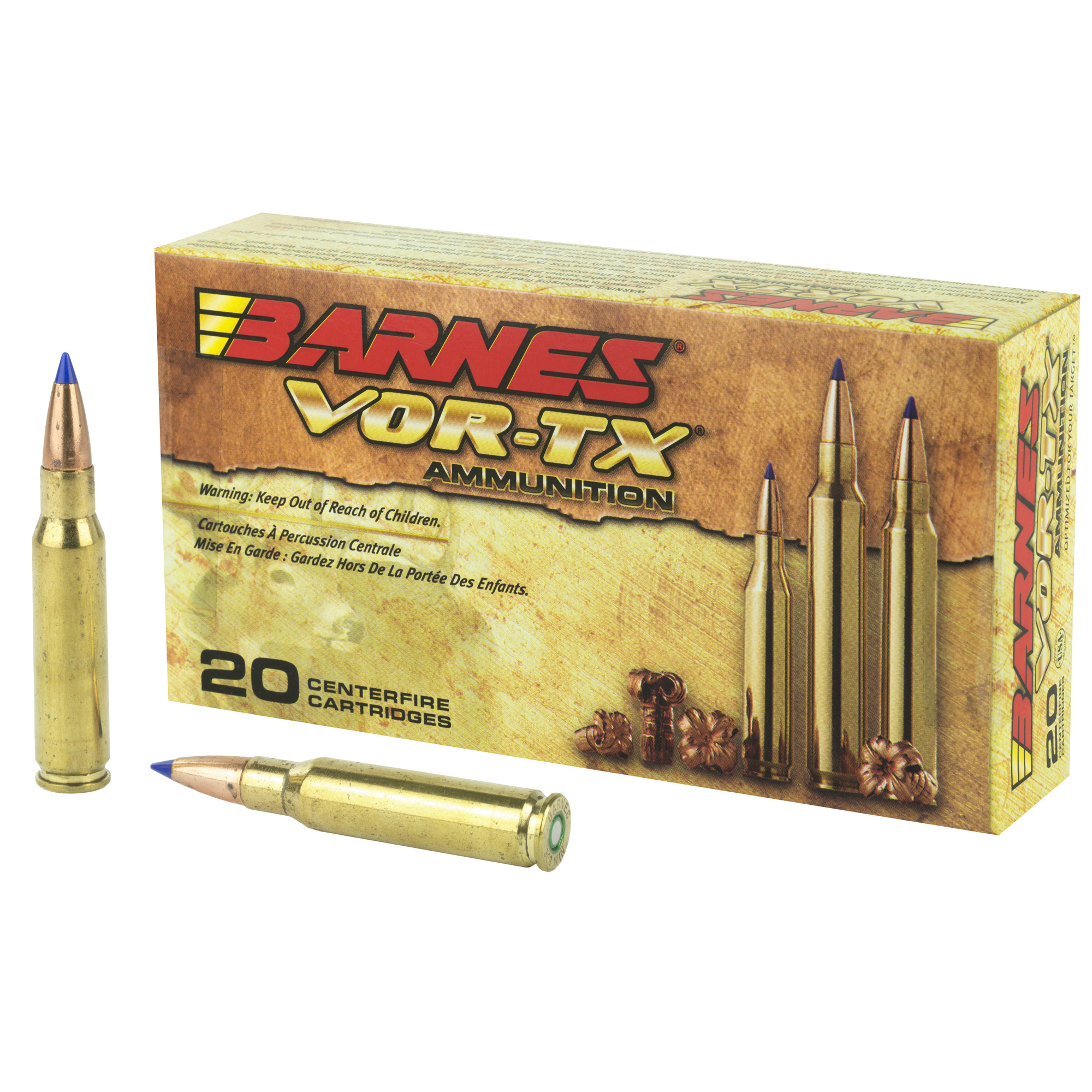 nes 30816 VOR-TX Tipped TSX Boat Tail 130 Grain .308 Win / 7.62x51mm 3125 Fps Ammo
