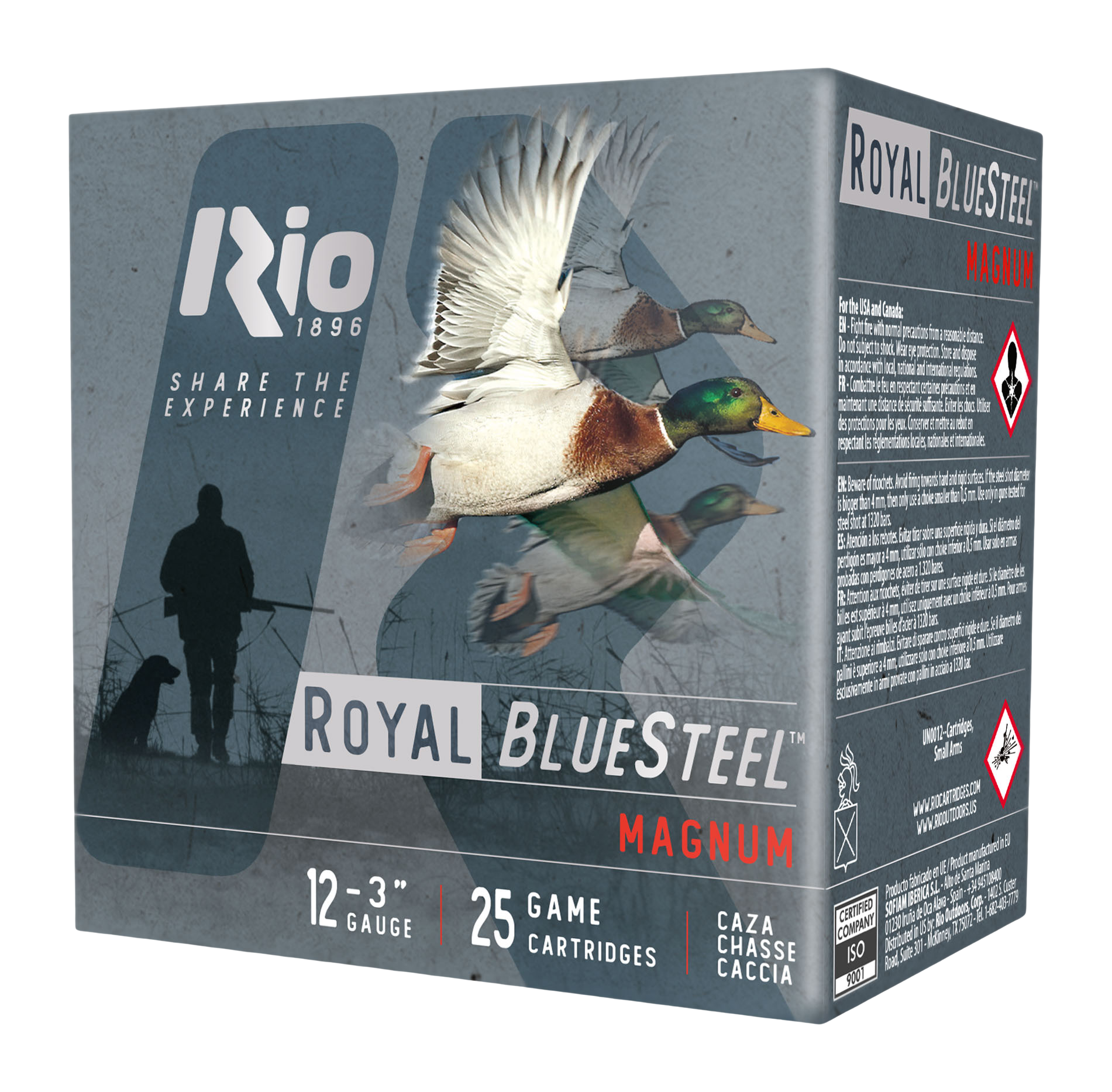 Rio Ammunition RBSM403 BlueSteel Royal 12 Gauge 3 1-3/8oz 1300 Fps 3 SHOT Ammunition RBSM403 BlueSteel Royal 12 Gauge 3 1-3/8oz 1300 Fps 3 SHOT Ammo