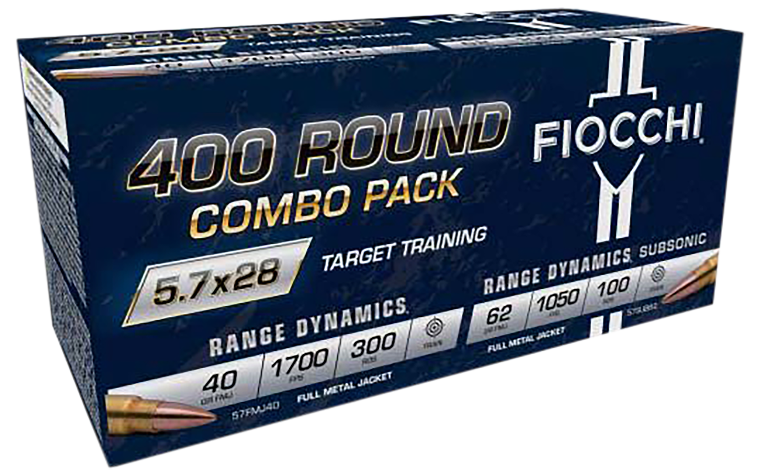 cchi 5.7x28mm FN 57COMSUB Target Training Combo Pack Full Metal Jacket FMJ 40 Grain Ammo