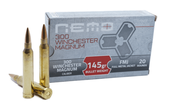  300 Win Mag 145 Grain Full Metal Jacket(FMJ) Ammo