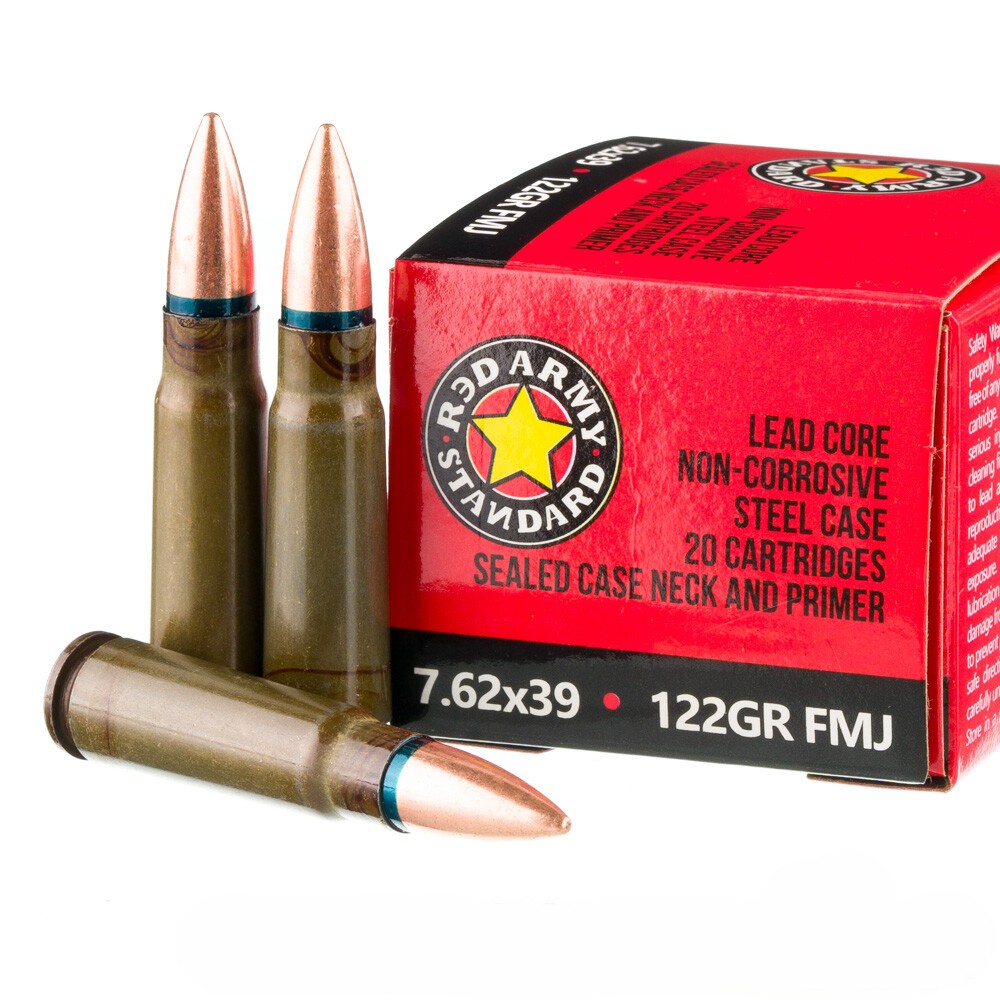  Army Standard 7.62x39mm 122 Grain Full Metal Jacket(FMJ) Ammo