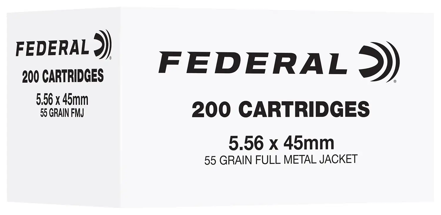 FEDERAL 5 56 NATO 55GR FMJ 200RD BX 5BX CS 3240 FPS