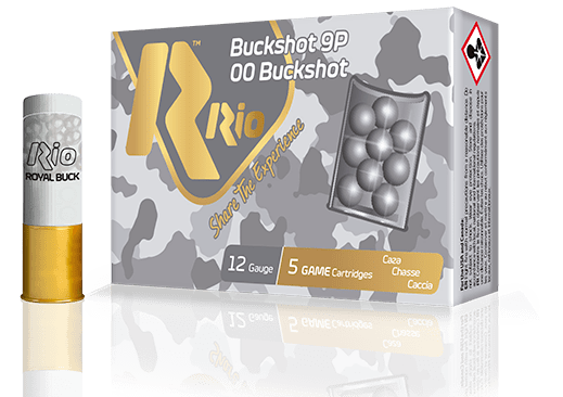  Ammunition Royal Buck 12 Gauge 2.75in 00 Buckshot 9 Pellets Ammo