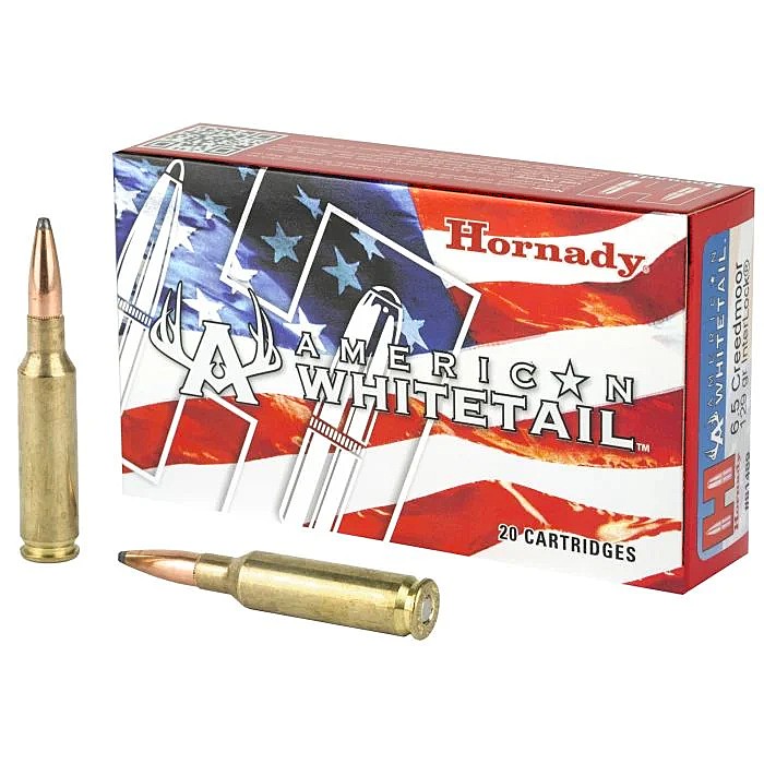 Hornady 81489 American Whitetail 6.5 Creedmoor 129 Gr InterLock Spire Point 2820 FPS nady 81489 American Whitetail 6.5 Creedmoor 129 Gr InterLock Spire Point 2820 FPS Ammo