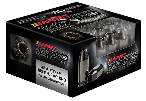 Barnes TAC-XPD P .45 ACP/Auto 185 Gr CSHP nes TAC-XPD P .45 ACP/Auto 185 Gr CSHP Ammo