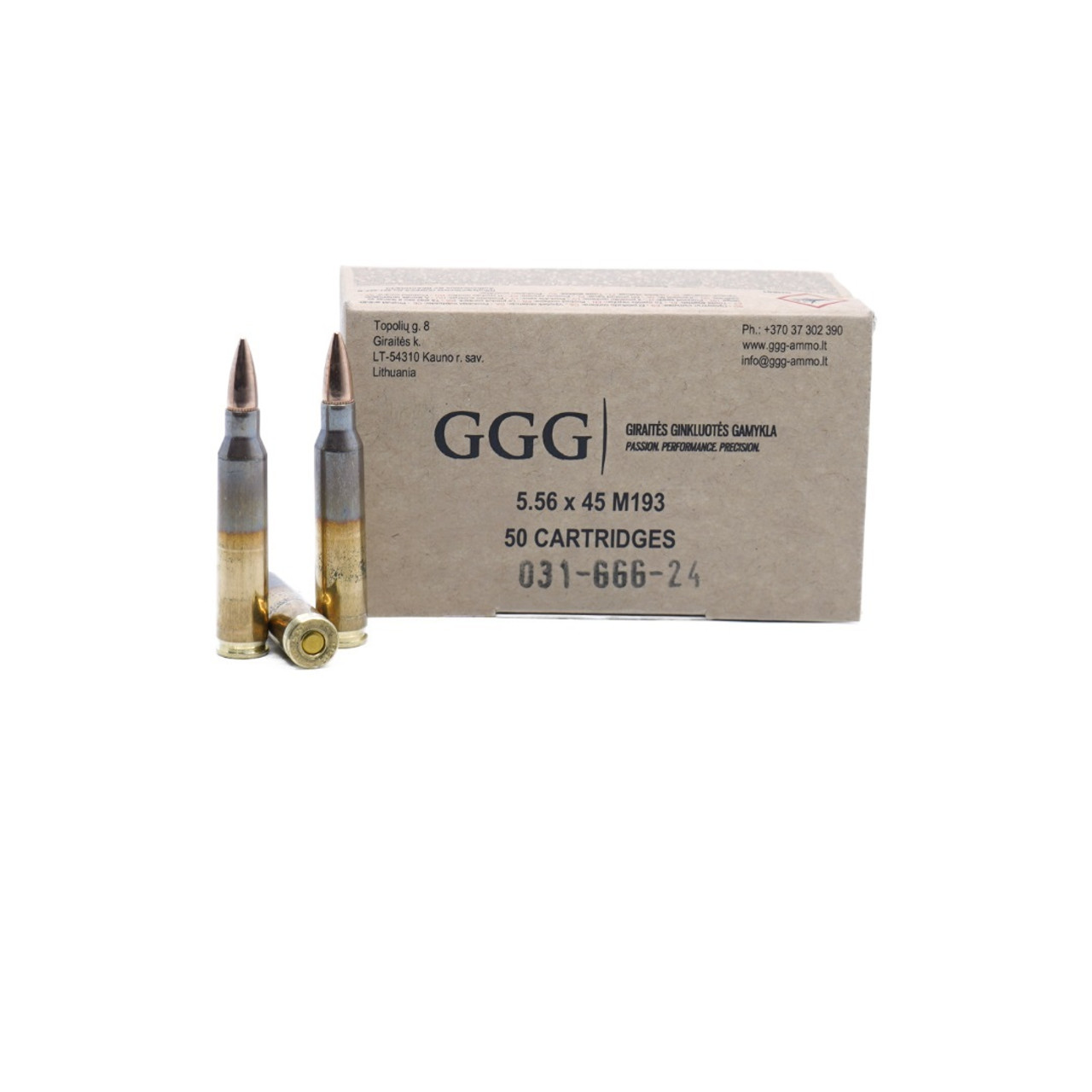  5.56x45 55 Grain M193 Full Metal Jacket (FMJ) Ammo