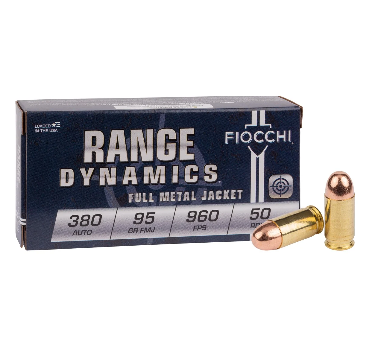 Fiocchi Range Dynamics Pistol Ammo 380 ACP 95 Gr. FMJ 50 Rd. cchi Range Dynamics Pistol 380 ACP 95 Gr. FMJ 50 Rd. Ammo