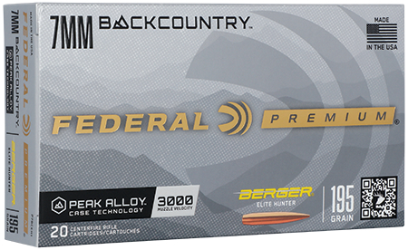 Federal 7mm Backcountry 195 Grain Berger Elite Hunter 3000 FPS