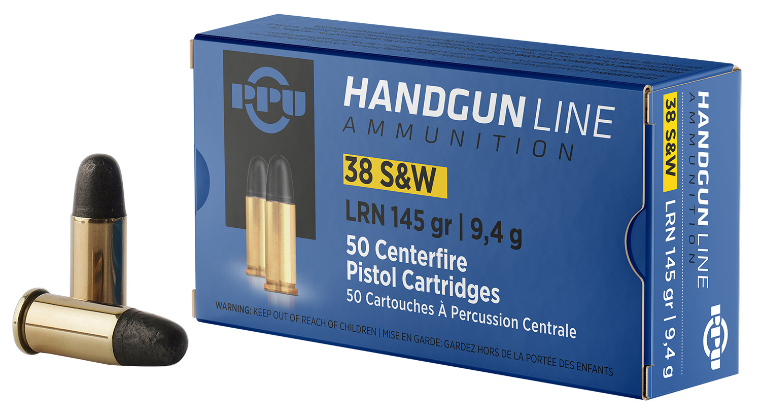  PPH38SW Handgun 38S&W 145gr Lead Round Nose 50 Per Box/20 Case Ammo