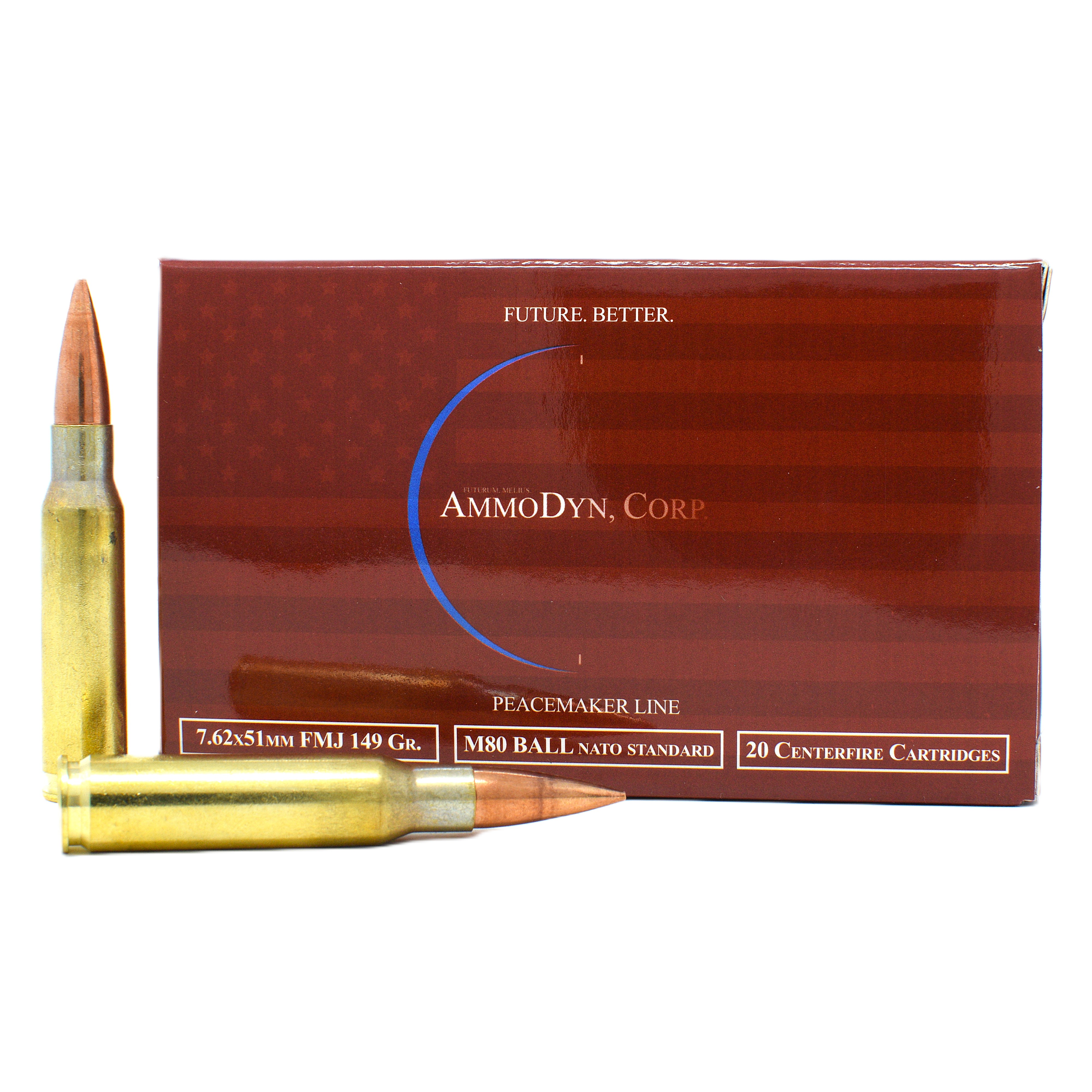 AmmoDyn 7 62x51mm NATO 149 Grain Full Metal Jacket FMJ  Brass