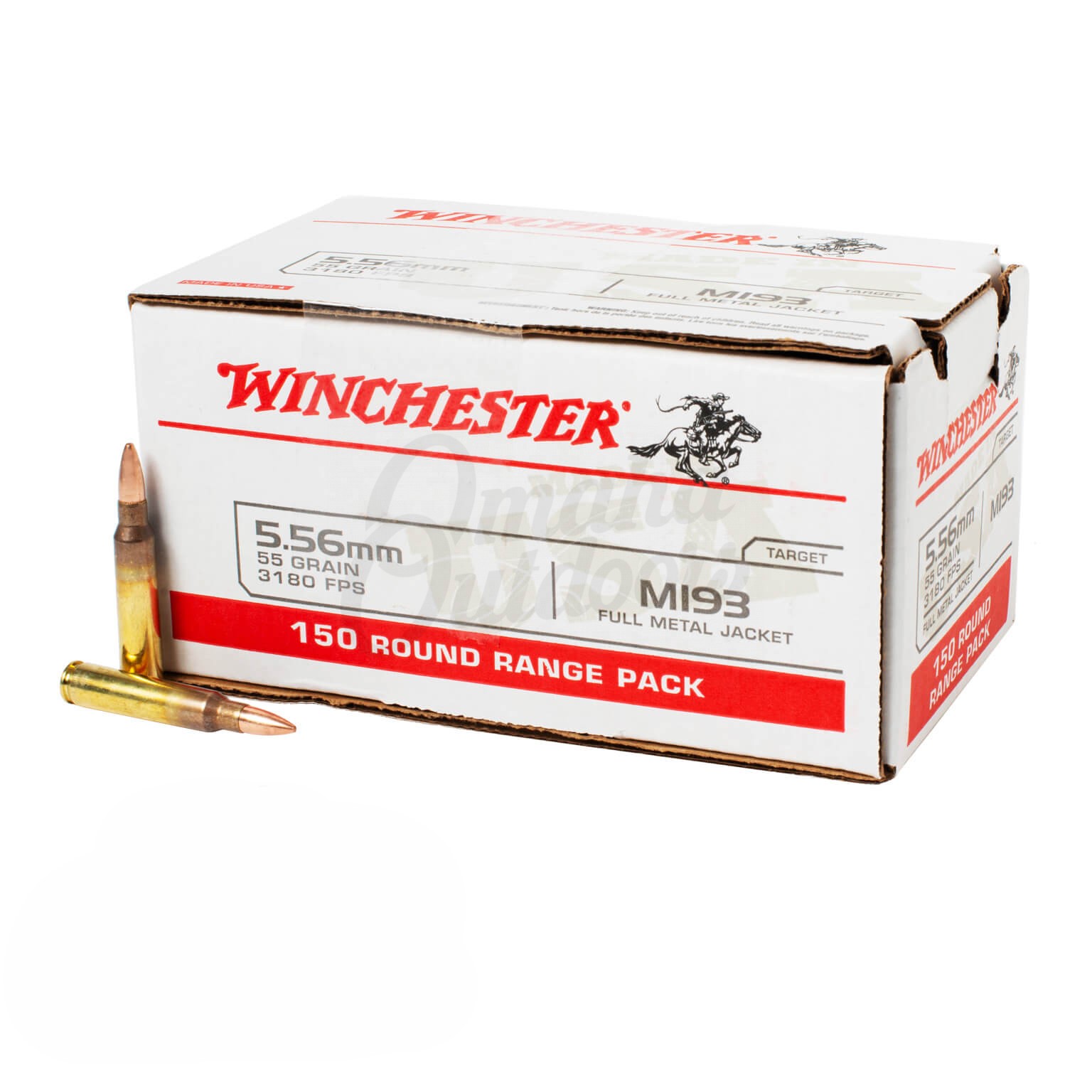 Winchester 5.56x45mm NATO M193 55 Grain Full Metal Jacket(FMJ) Value Pack(150ct) chester 5.56x45mm NATO M193 55 Grain Full Metal Jacket(FMJ) Value Pack(150ct) Ammo