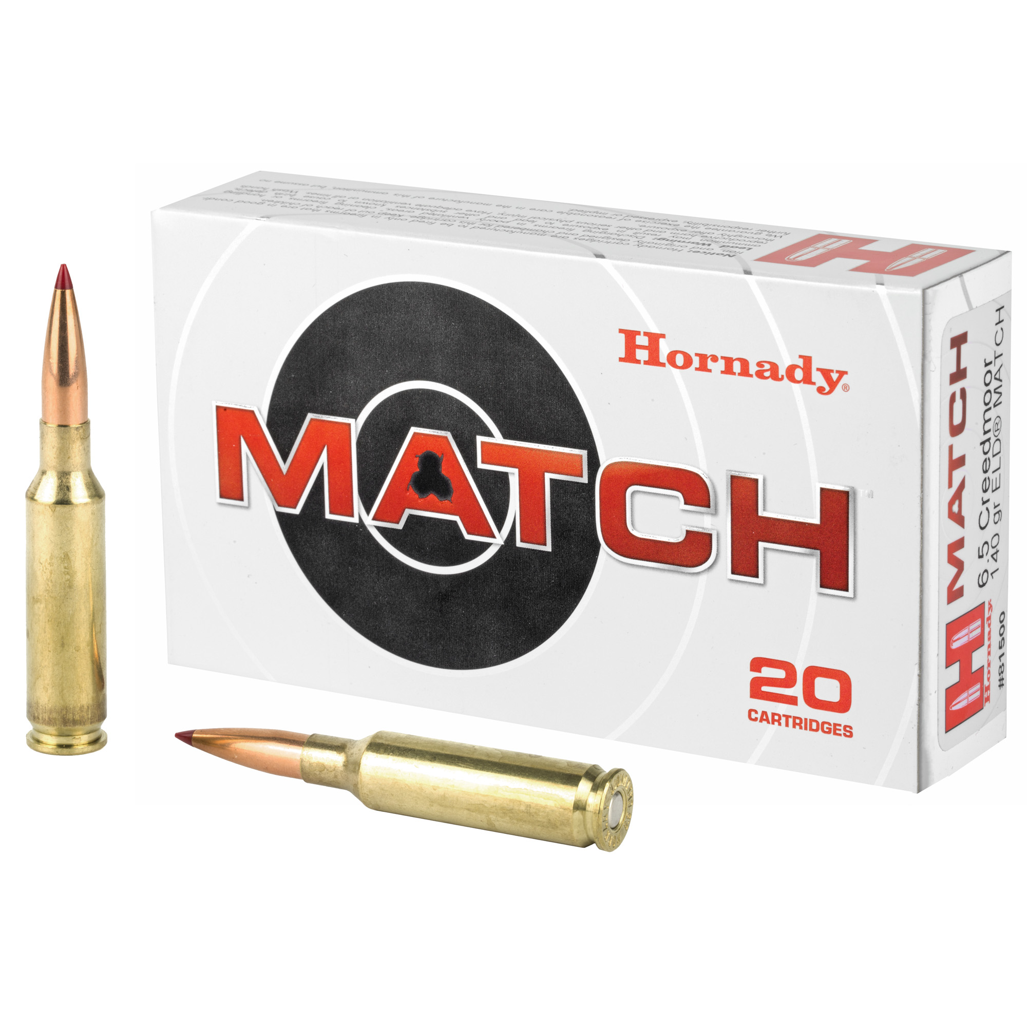Hornady Match 6.5 Creedmoor 140 Grain ELD Match 2710 FPS nady Match 6.5 Creedmoor 140 Grain ELD Match 2710 FPS Ammo