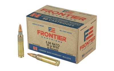 Hornady Frontier Rifle Ammo 5.56 NATO 55 Gr. FMJ 50 Rd. nady Frontier Rifle 5.56 NATO 55 Gr. FMJ 50 Rd. Ammo