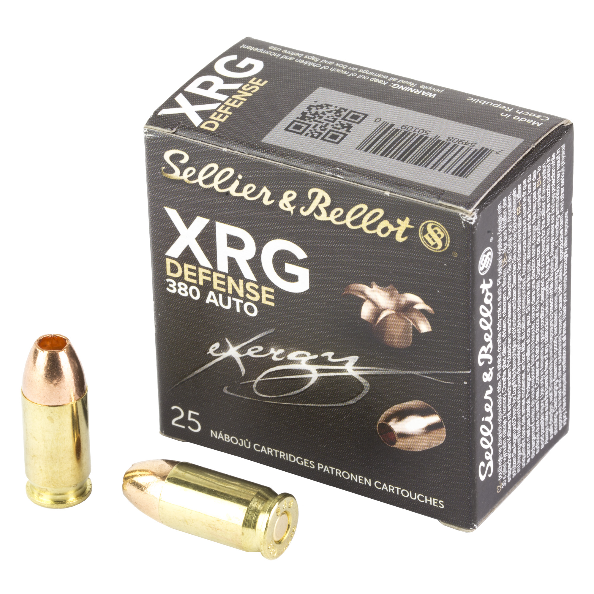 lier & Bellot (S&B) SB380XA XRG Solid Copper Hollow Point 77 Grain 380 ACP 1116 Fps Ammo
