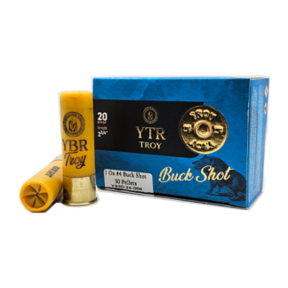 y YBR 20 Gauge 2-3/4 30 Pellets #4 Buckshot Ammo