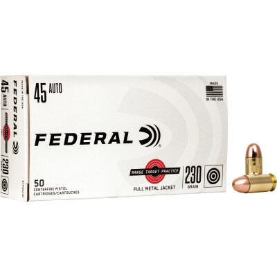 eral RTP45230 Range And Target 45 ACP 230 Gr Full Metal Jacket (FMJ) Ammo