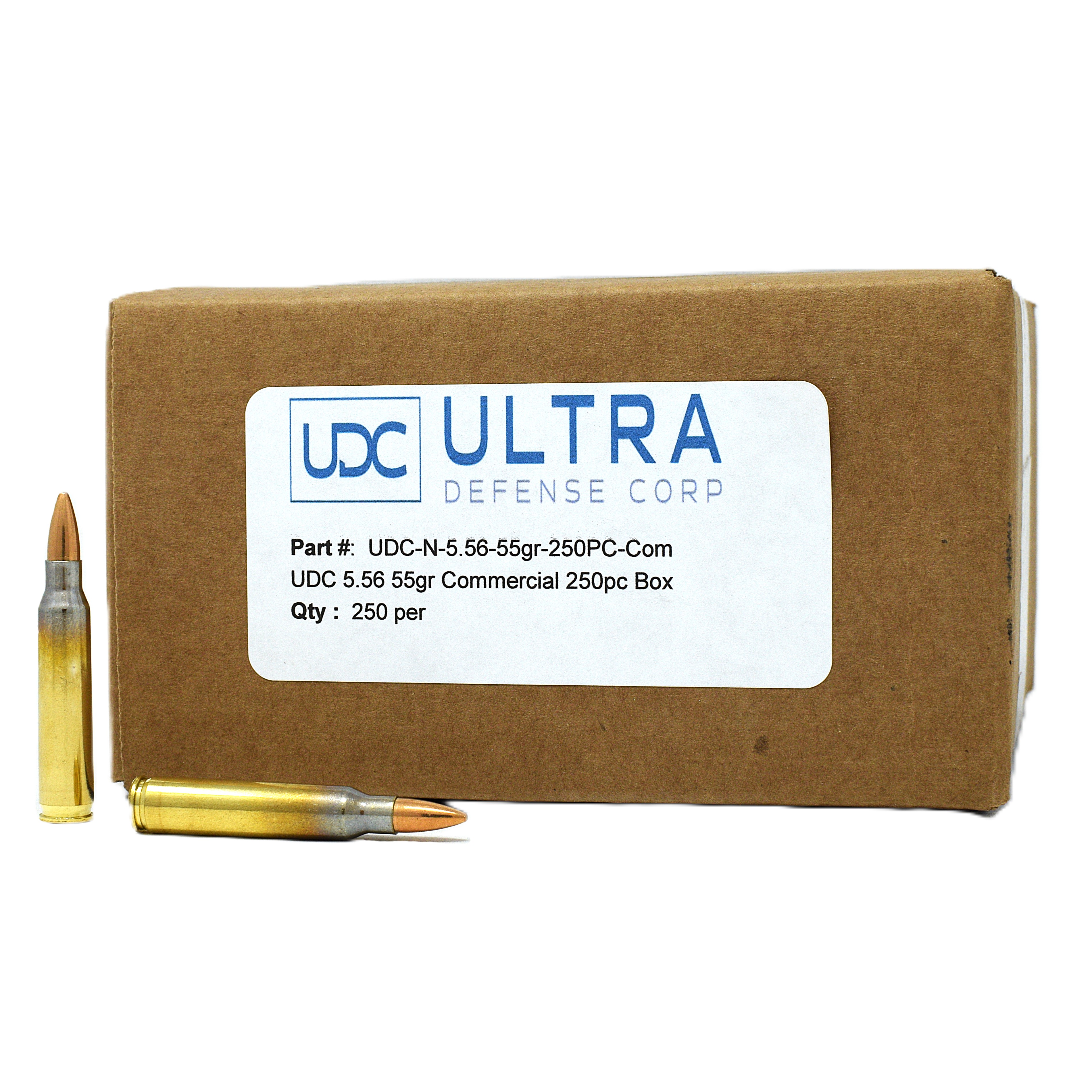 Ultra Defense Corp UDC  5 56x45mm M193 55 Grain Full Metal Jacket FMJ  3250 FPS - MADE IN THE USA