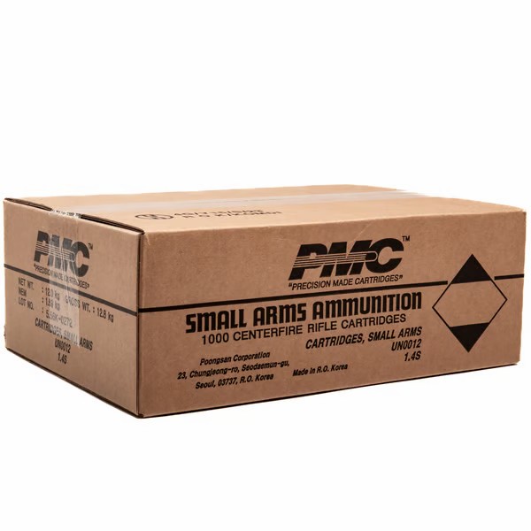 PMC X-Tac Green Tip Rifle Ammunition 5 56mm 62 gr FMJ 2920 fps 1000 ct Case  50-20 ct Boxes 