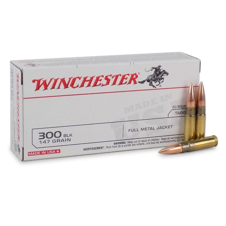 Winchester .300 AAC Blackout 147gr FMJ Ammo chester .300 AAC Blackout 147gr FMJ Ammo