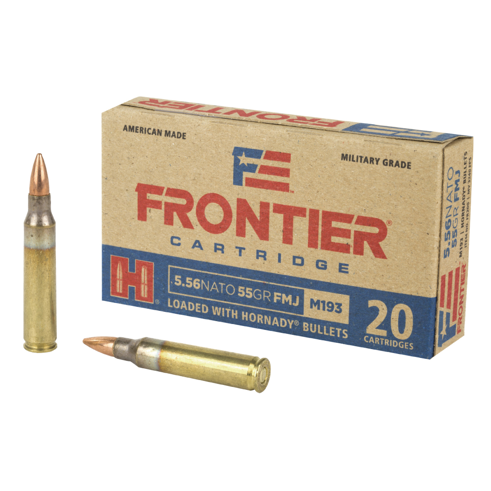 Frontier Cartridge 5 56x45mm NATO M193 55gr FMJ Ammo 3240 FPS