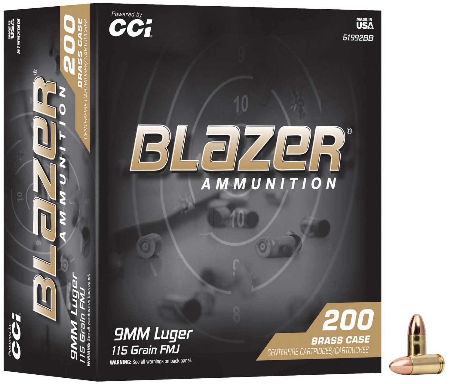 zer 9mm Luger 115 Grain Full Metal Jacket 200ct Value Pack Ammo