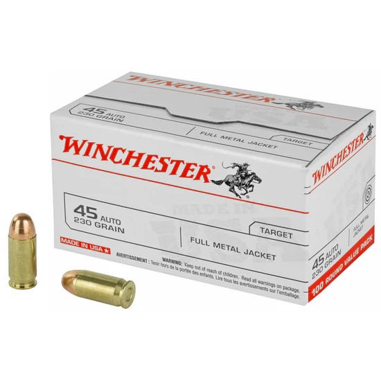 chester USA45AVP USA 45 ACP 230 Gr Full Metal Jacket (FMJ) Ammo