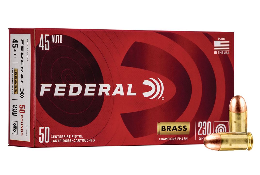 Federal WM5233 Champion 45 ACP 230 Gr Full Metal Jacket (FMJ) 845 FPS eral WM5233 Champion 45 ACP 230 Gr Full Metal Jacket (FMJ) 845 FPS Ammo