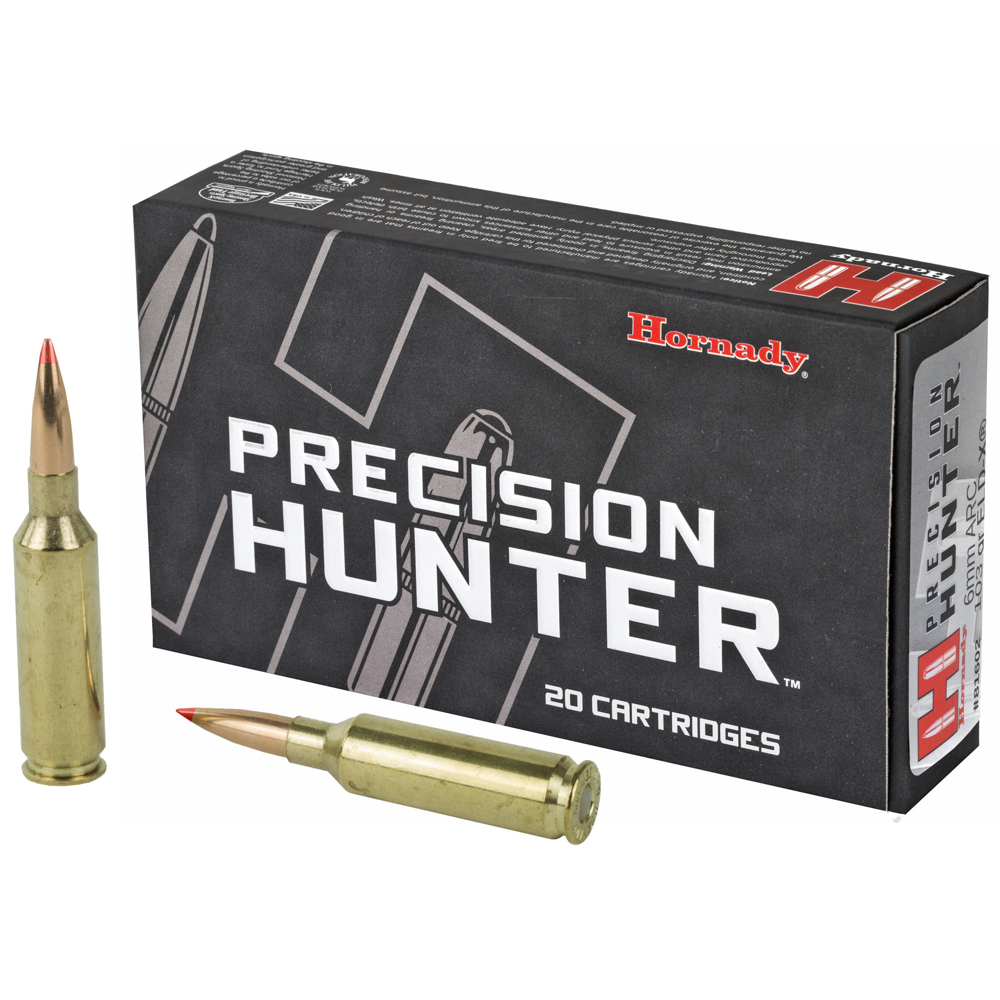 Hornady Precision Hunter Rifle Ammo 6MM ARC 103 Gr. ELD-X 20 Rd. 2800 FPS nady Precision Hunter Rifle 6MM ARC 103 Gr. ELD-X 20 Rd. 2800 FPS Ammo