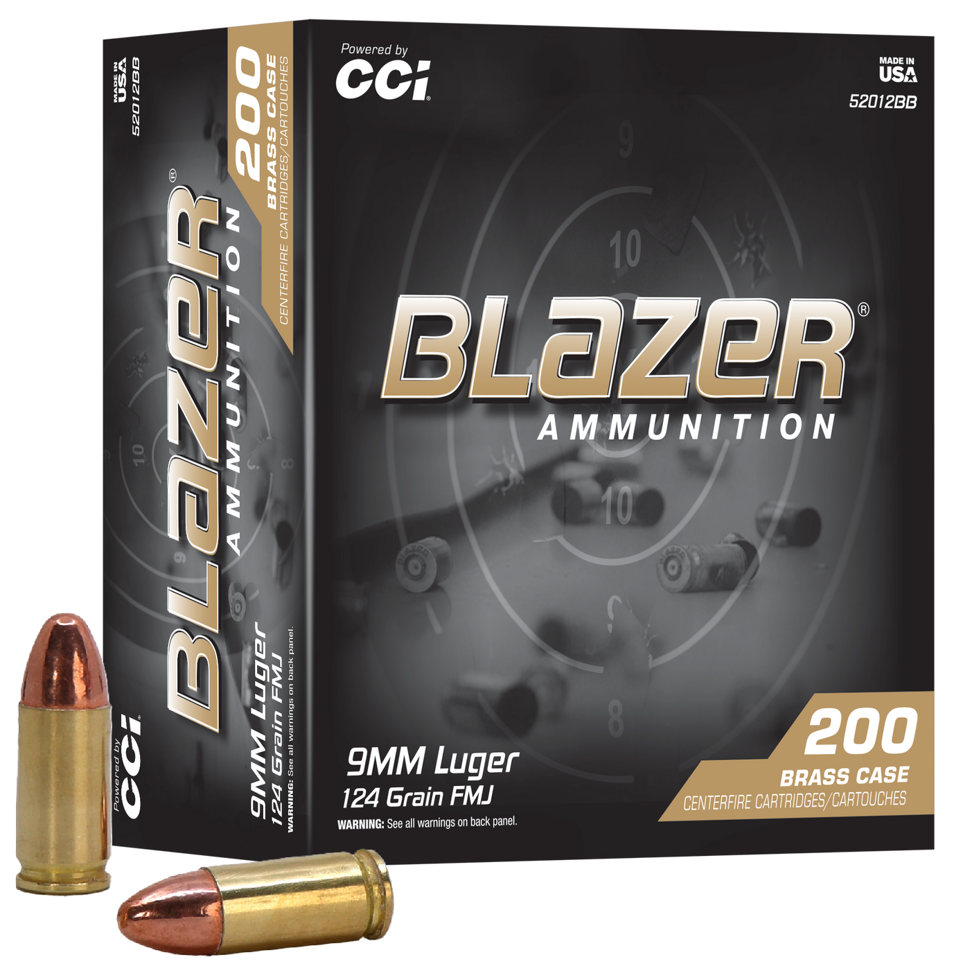  Blazer Brass 9mm Luger 124 Grain Full Metal Jacket(FMJ) Value Pack Ammo