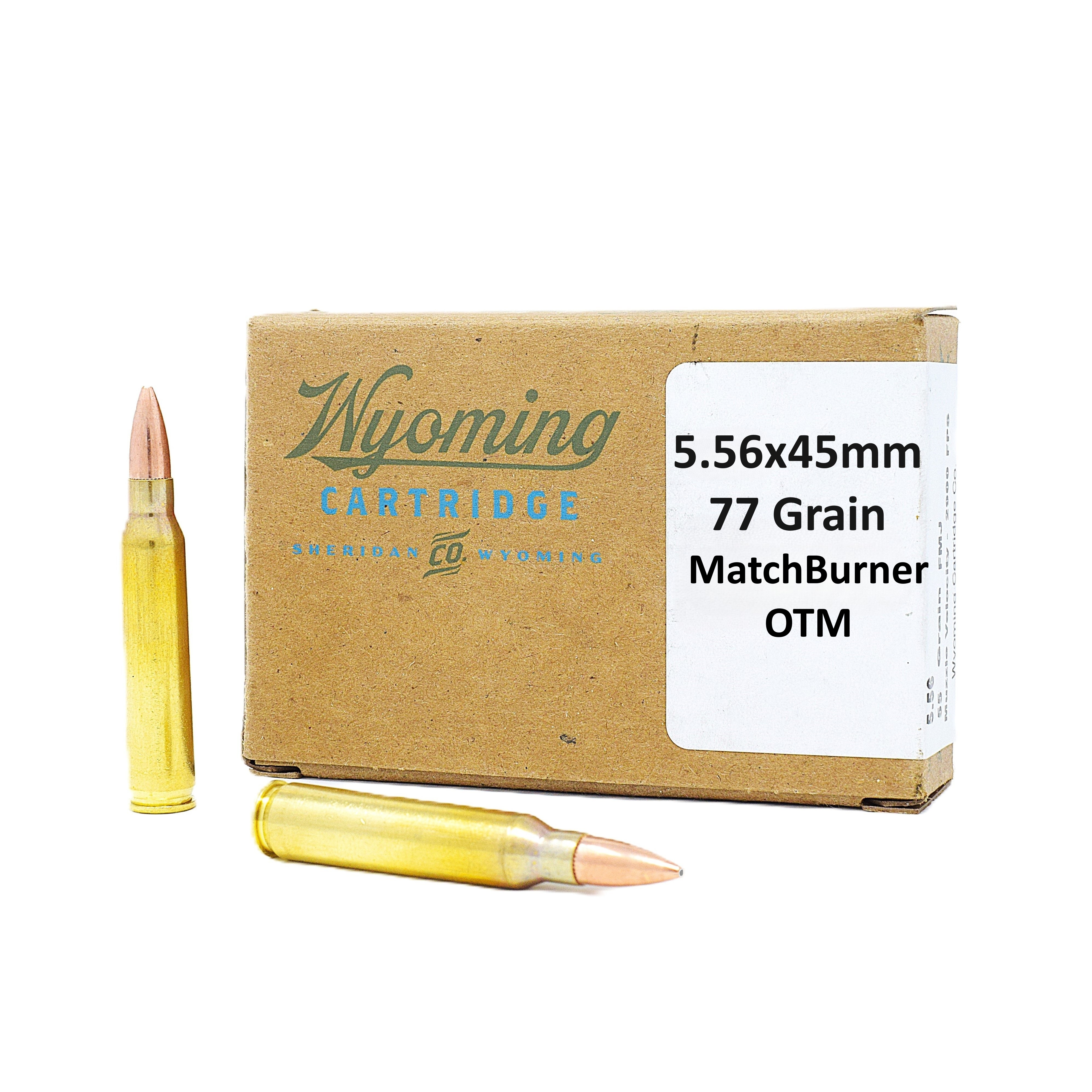 ming Cartridge Company 5.56x45mm 77 Grain Barnes Match Burner OTM. Ammo