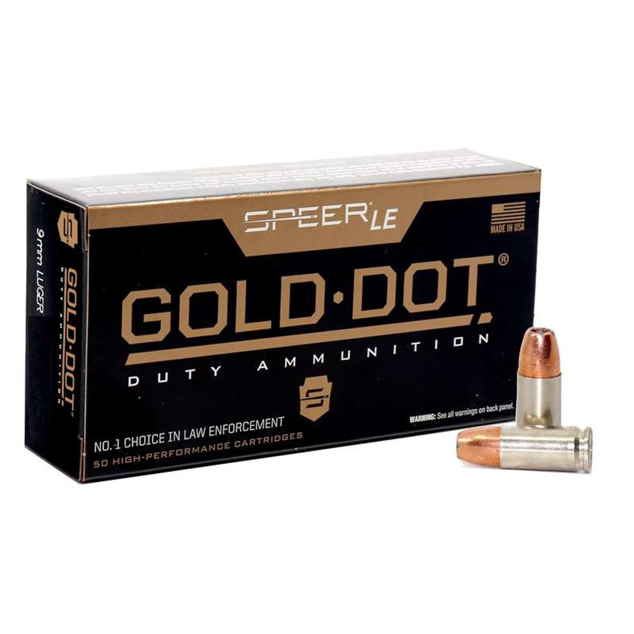 er Gold Dot LE Duty 9mm Luger 124 Grain P Jacketed Hollow Point Ammo