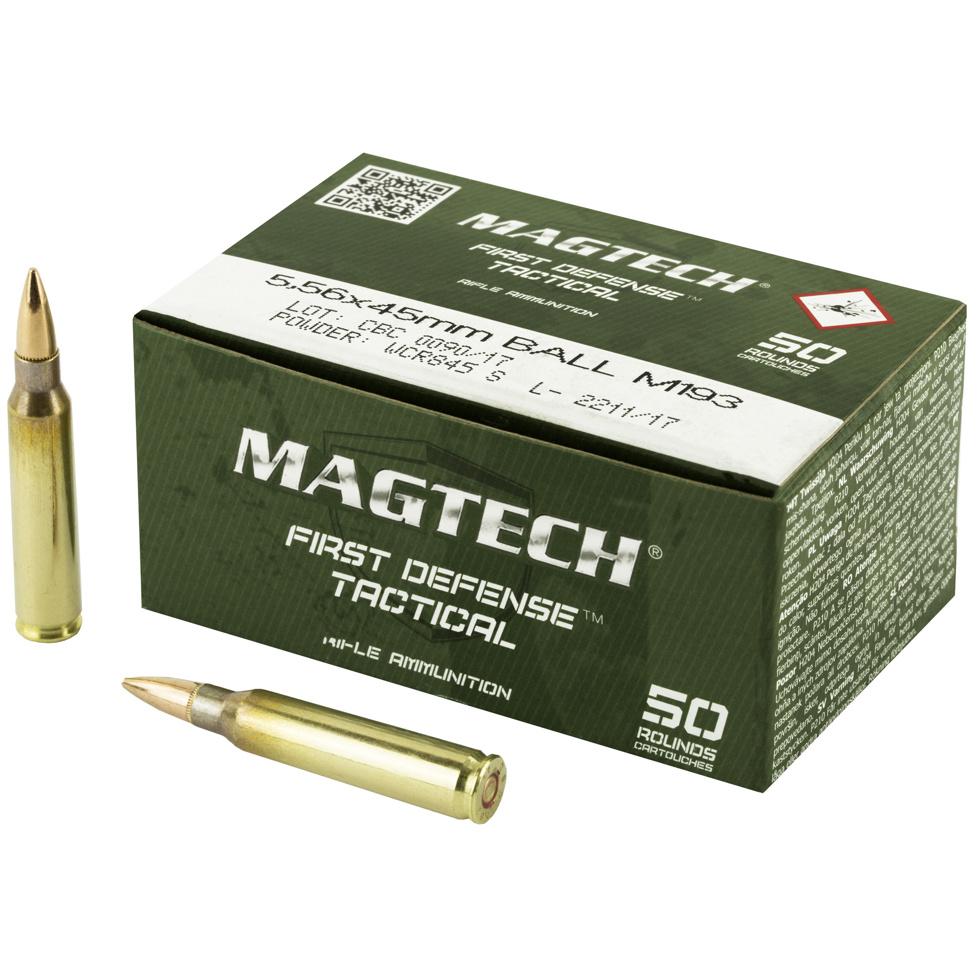 tech 5.56x45mm NATO M193 55 Grain Full Metal Jacket(FMJ) Ammo