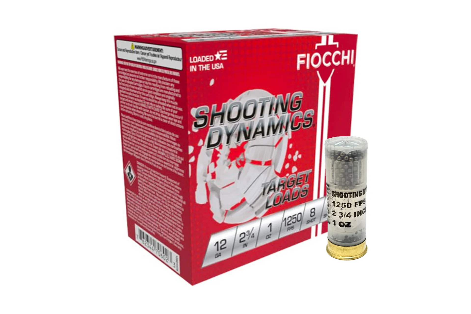 Fiocchi 12 Gauge 12SDHV8 Shooting Dynamics Target 2.75 1-1/8oz 8 Shot cchi 12 Gauge 12SDHV8 Shooting Dynamics Target 2.75 1-1/8oz 8 Shot Ammo