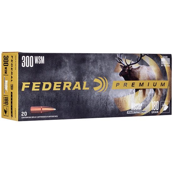 eral Premium Rifle 300 WSM 180 Gr. Nosler Partition 20 Rd. Ammo