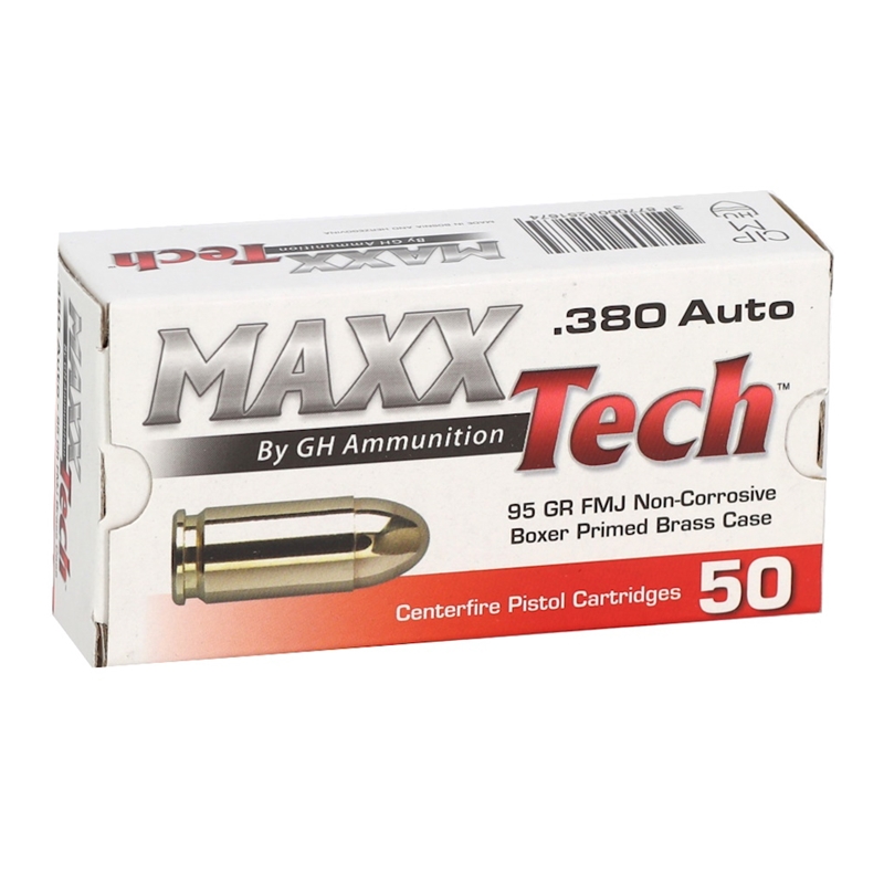 MaxxTech .380 ACP/Auto 95 Gr FMJ 918 FPS xTech .380 ACP/Auto 95 Gr FMJ 918 FPS Ammo
