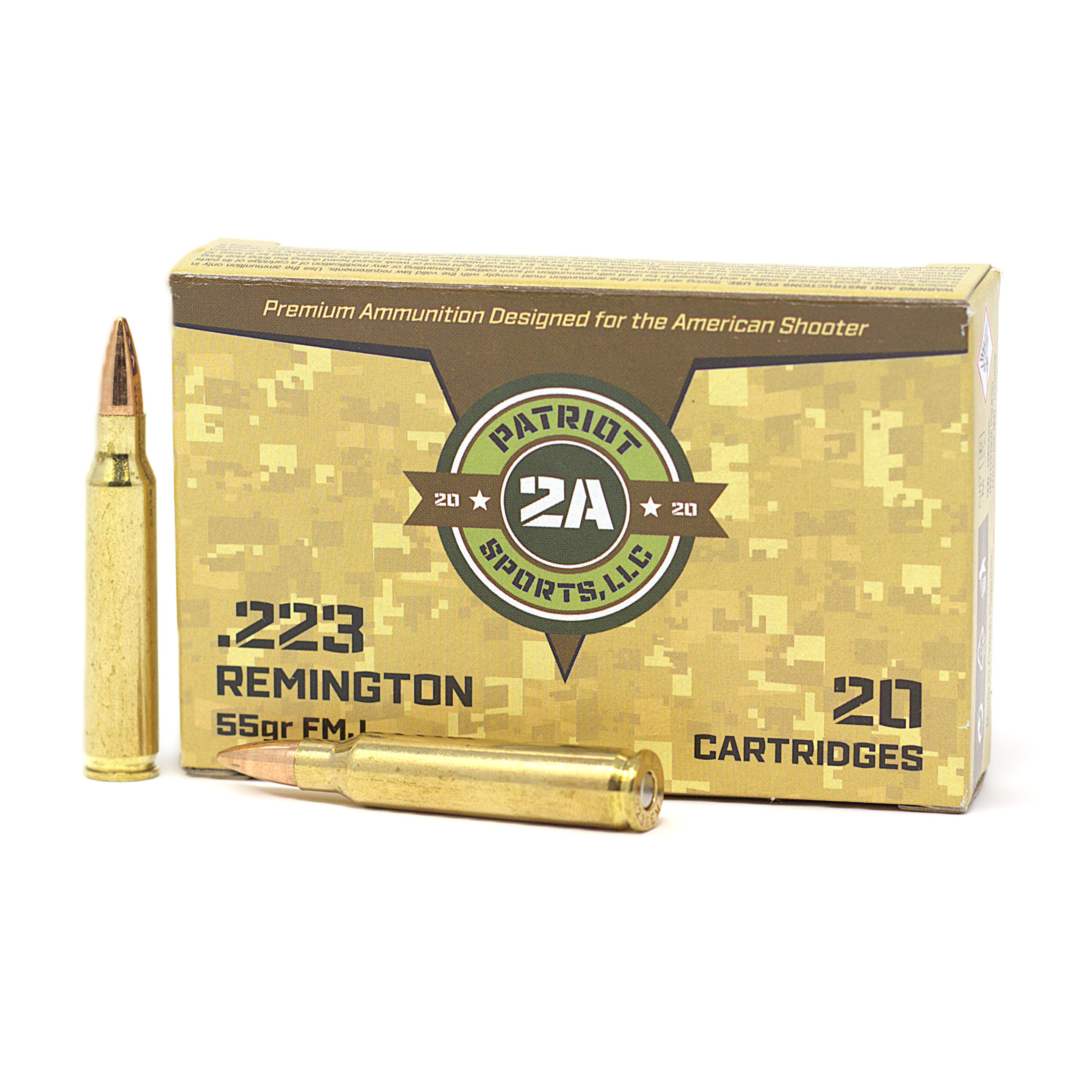 Patriot Sports 223 Remington 55gr Full Metal Jacket 3280 FPS