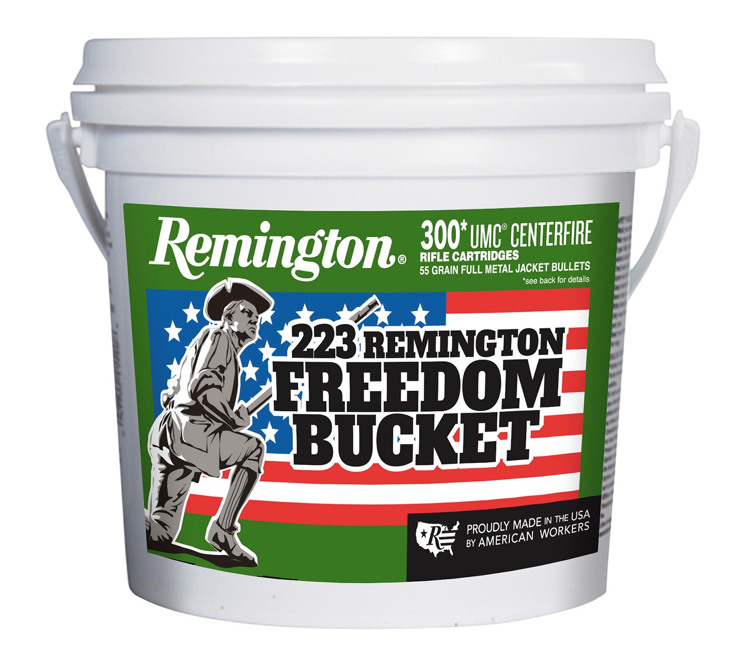 ington 23897 UMC Freedom Bucket Full Metal Jacket 55 Grain .223 Remington 3240 Fps Ammo