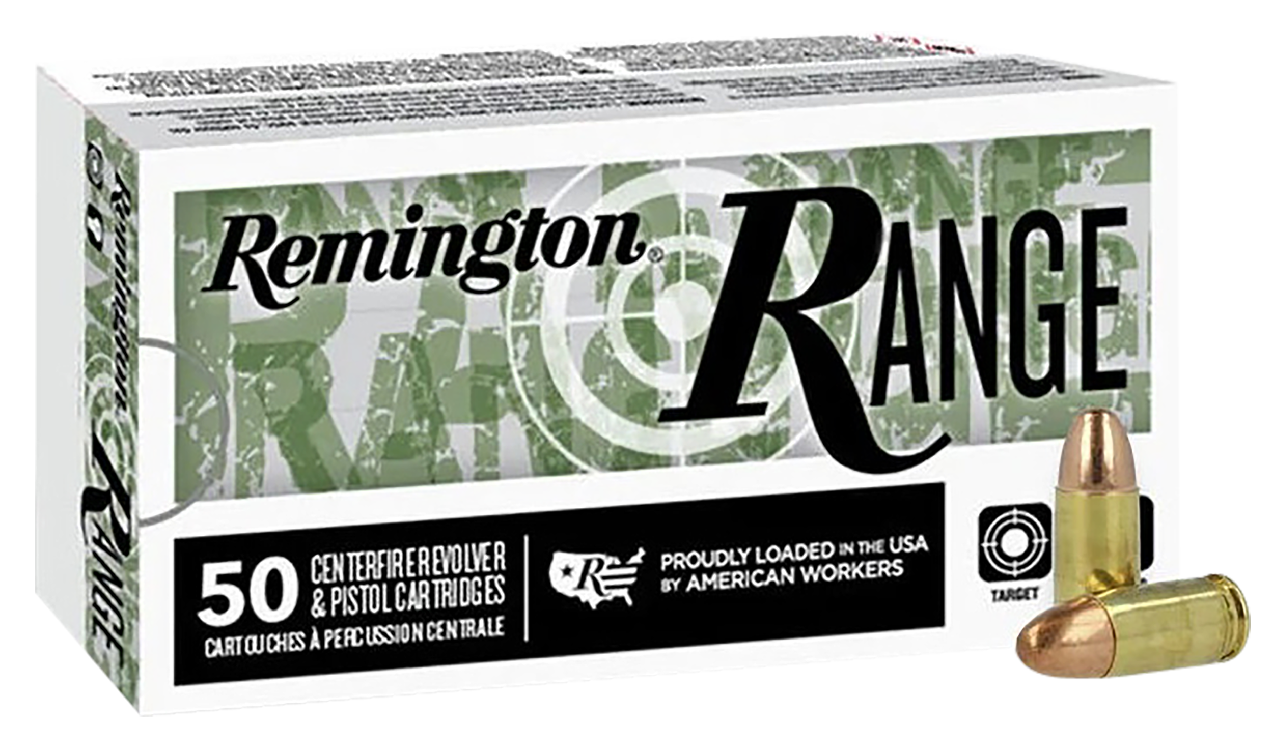 ington R27780 Range Full Metal Jacket 124 Grain 9mm Luger/Parabellum 1110 Fps Ammo