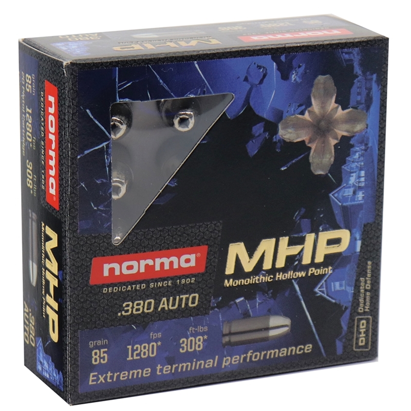 ma Defense .380 Auto 85 Grain Monolithic Hollow Point (MHP) Ammo