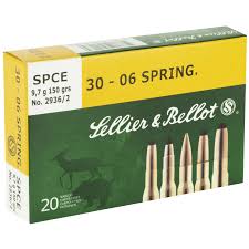 Sellier & Bellot Rifle 30-06 150 Grain SPCE 20 Round Box SB3006C lier & Bellot Rifle 30-06 150 Grain SPCE 20 Round Box SB3006C Ammo