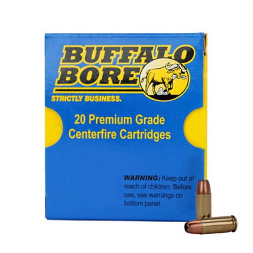 falo Bore Ammunition 33E20 Personal Defense Strictly Business 38 Super P 147 Gr Jacketed Hollow Point (JHP) 20 Per Box/ 12 Cs Ammo