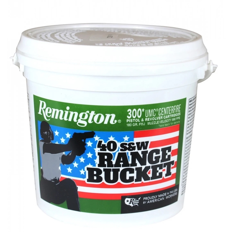 ington Range Bucket UMC Pistol 40 S&W 180 Gr. FMJ 300 Rd. Ammo