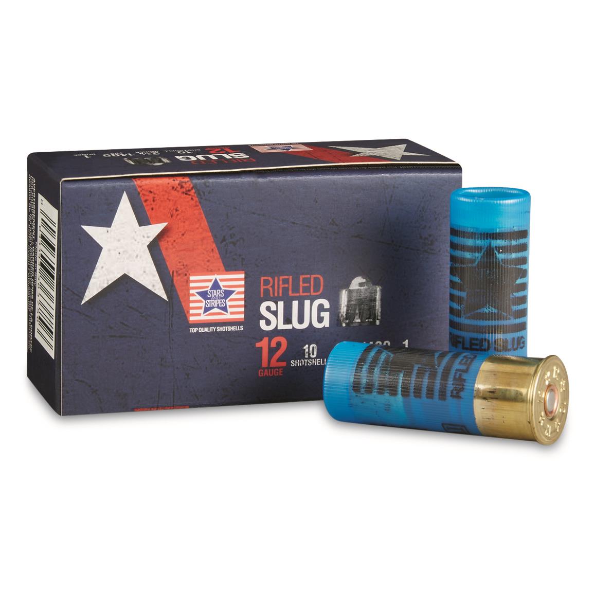 Prvi Partizan Stars   Stripes Rifled Slug Slug 12 Gauge 1 oz 2 75 in 1400 FPS