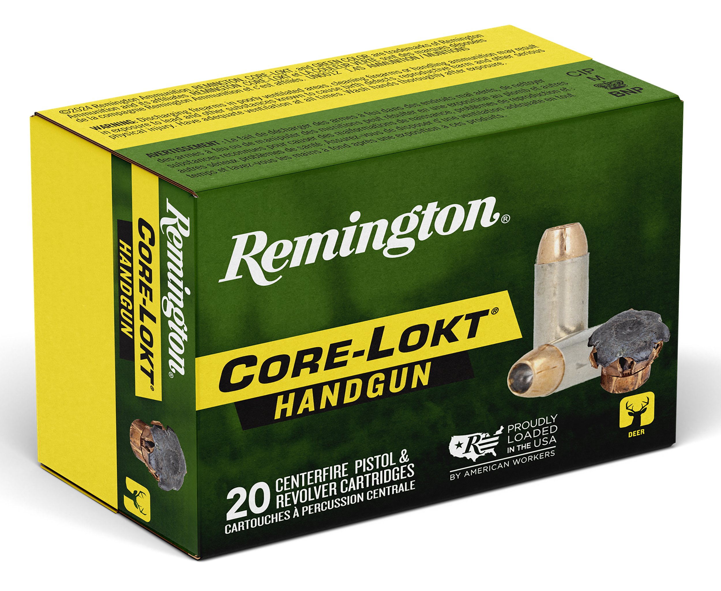 ington Core-Lokt Handgun Ammunition .45 Colt 237gr JHP 840 Fps 20/ct Ammo