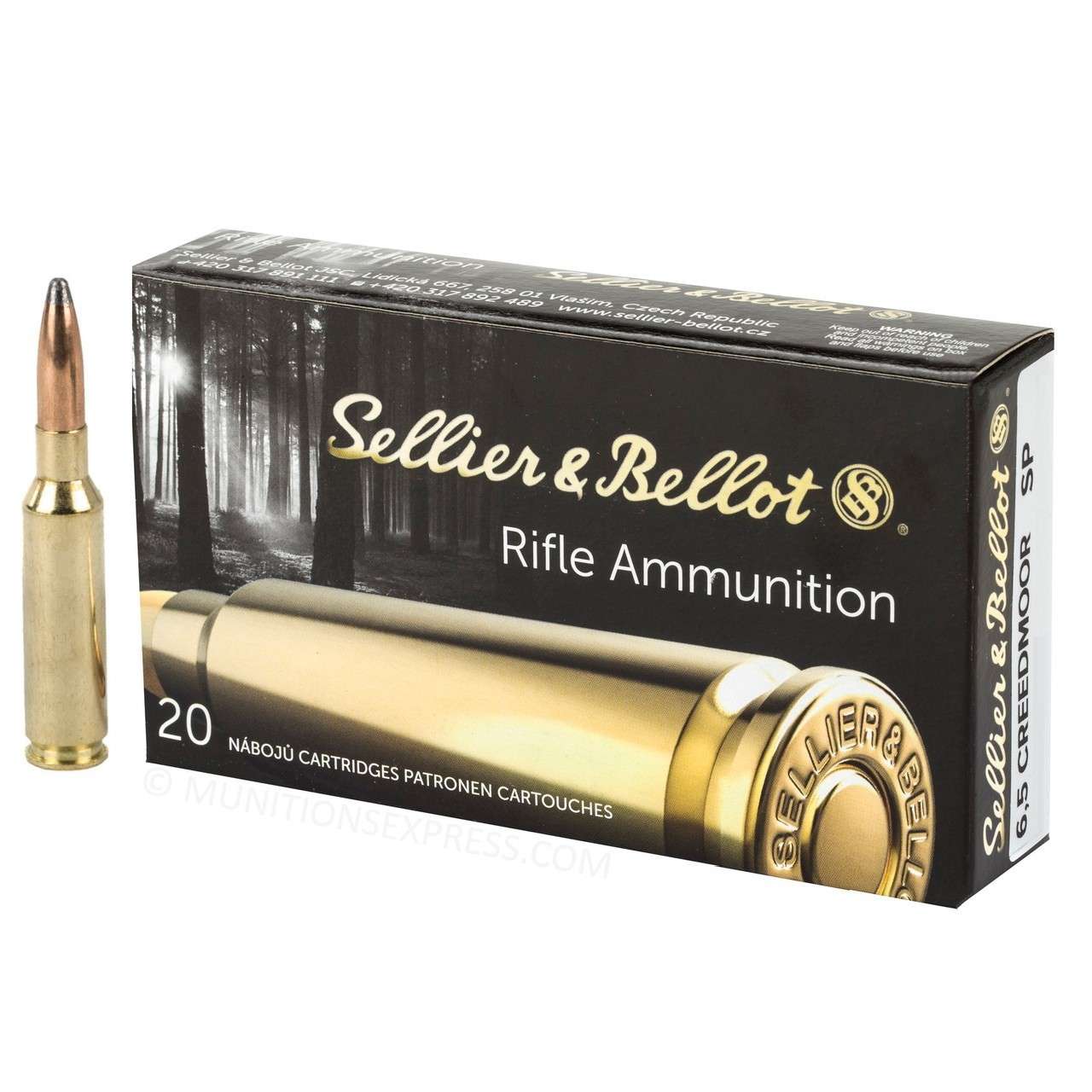 lier & Bellot Rifle 6.5 Creedmoor 156 Gr Soft Point (SP) Ammo