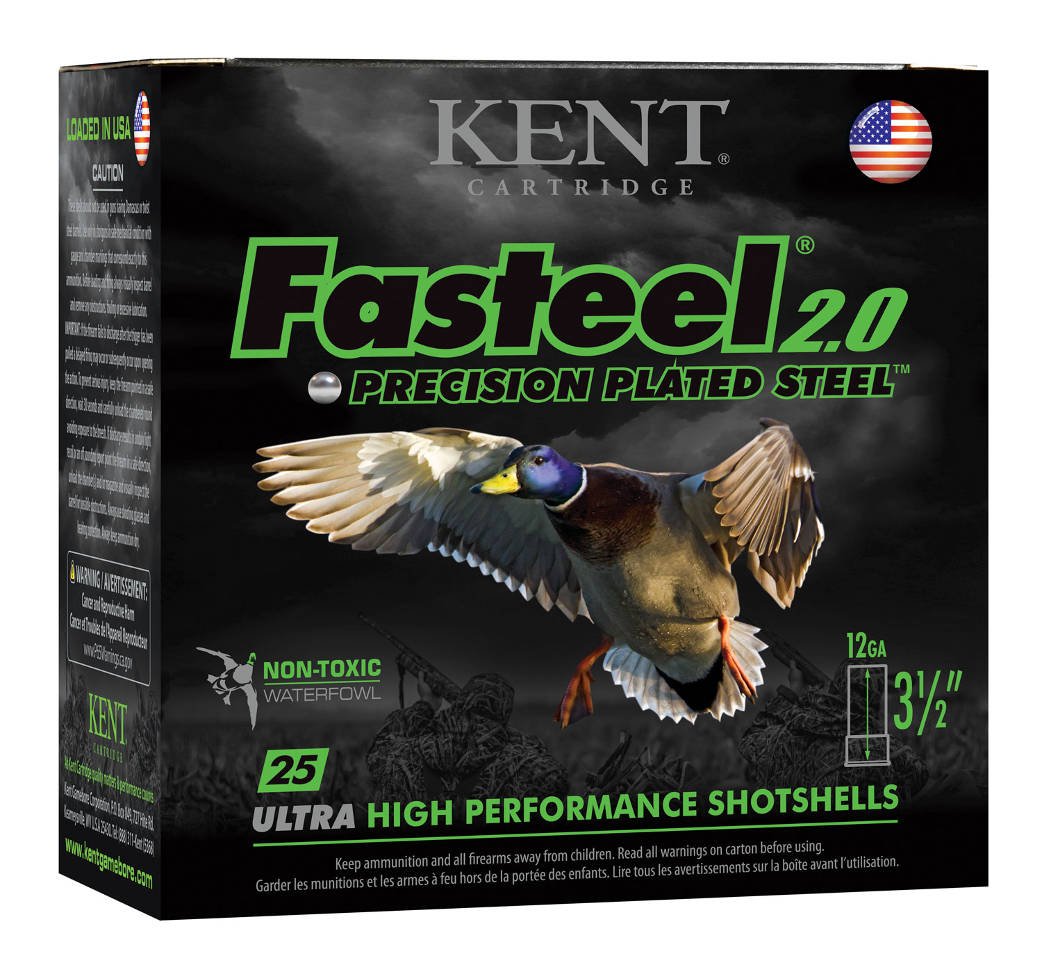 t Cartridge K1235FS40BBB Fasteel 2.0 Waterfowl 12 Gauge 3-1/2 1-3/8oz #BBB 1550 Fps Ammo