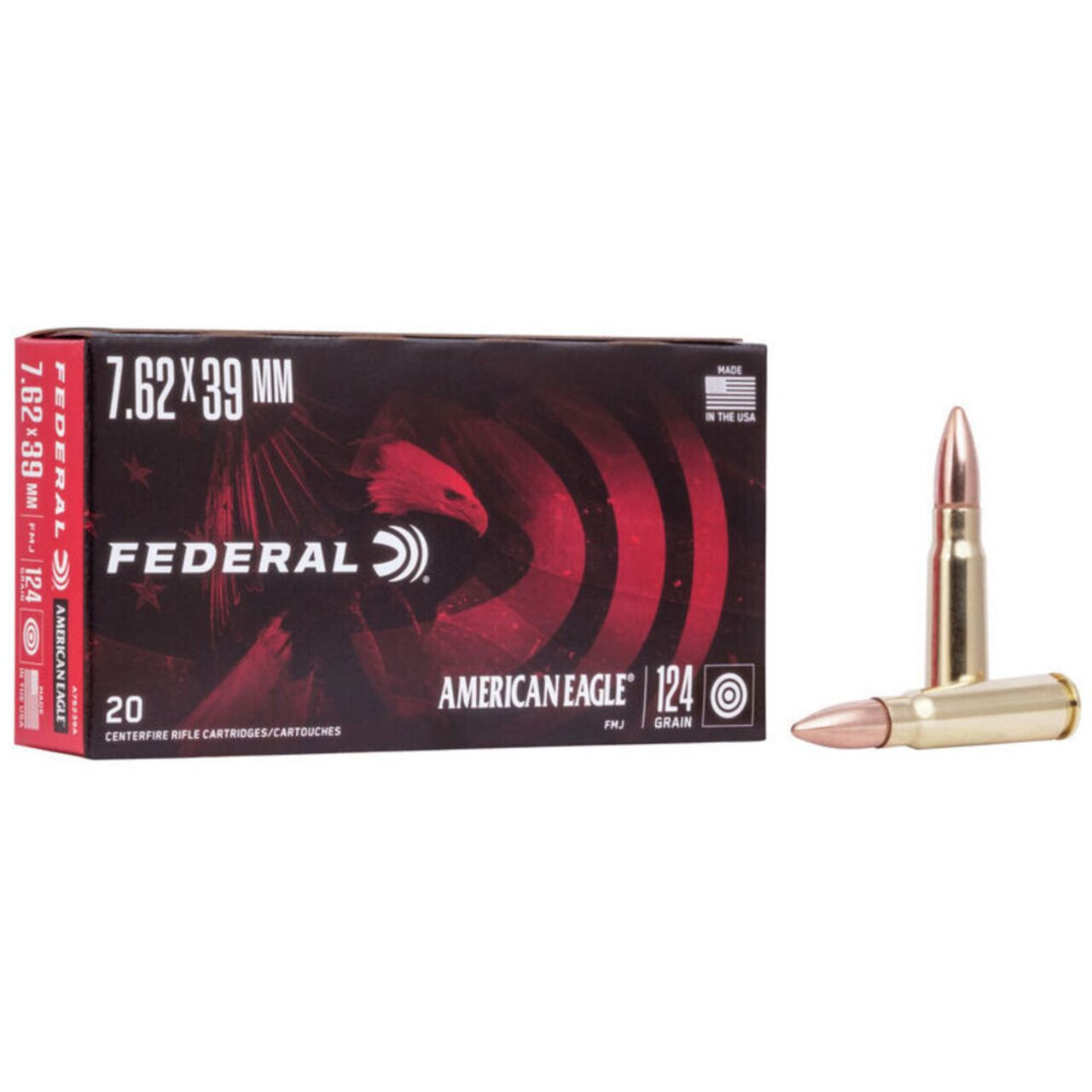 eral American Eagle Rifle 7.62x39 124 Gr. FMJ 20 Rd. Ammo