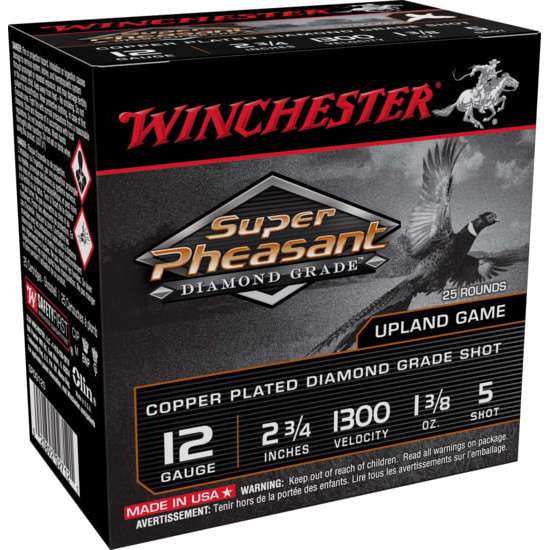 chester SPDG125 Super Pheasant Diamond Grade 12 Gauge 2-3/4 1-3/8oz #5 1300 Fps Ammo
