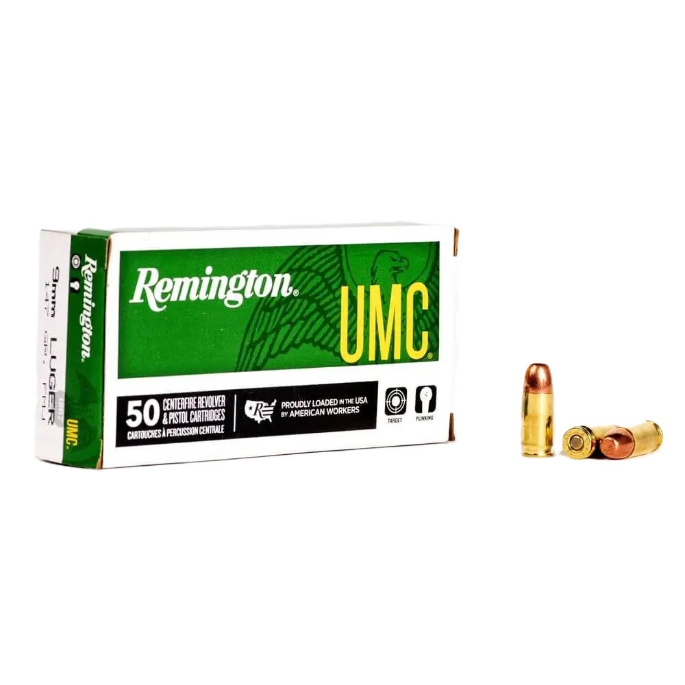 ington 23732 UMC Full Metal Jacket 147 Grain 9mm Luger/Parabellum 990 Fps Ammo