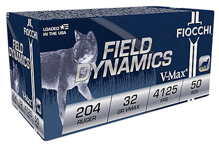 Fiocchi FXT Centerfire Rifle Ammo 204 Ruger 32 gr  V-Max 50 rd 